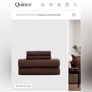 Quince European Linen Sheet Set
